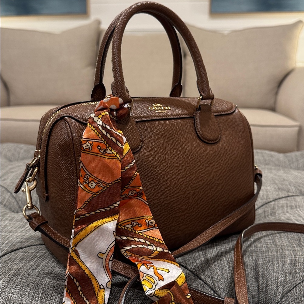 Coach Bennett Satchel with Vibrant Scarf - Picture 2 of 16